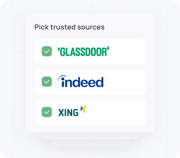 Select preferred data sources